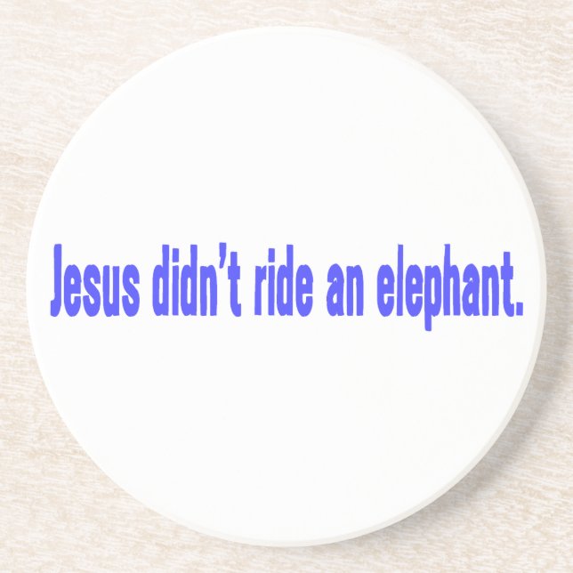 Jesus No Ride Elephant Bumper Getränkeuntersetzer (Vorne)