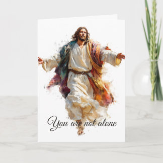 Jesus öffne deine Arme Du bist nicht allein Glaube Karte
