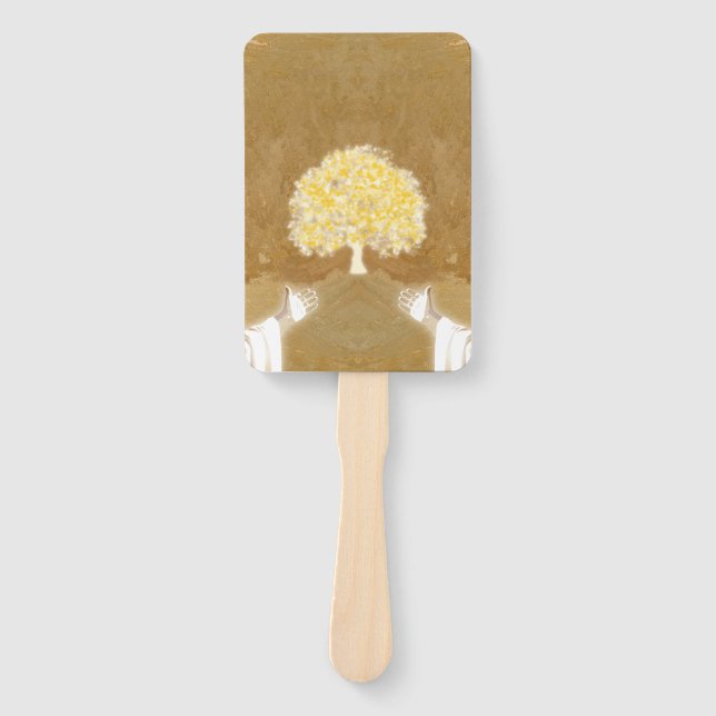 Jesus öffnete die Arme Nägel in den Händen Baum de Fächer (Vorderseite)