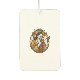 Jesus-Ohrhörerkabel am Türknauf hängengeblieben he Autolufterfrischer