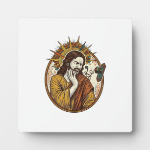 Jesus-Ohrhörerkabel am Türknauf hängengeblieben he Fotoplatte