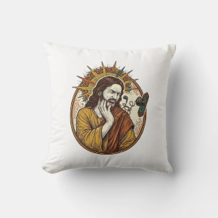 Jesus-Ohrhörerkabel am Türknauf hängengeblieben Ri Kissen