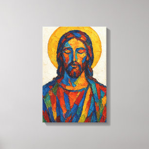 Jesus Ölbild (Ver. 1) Leinwanddruck