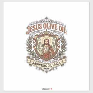 Jesus Olivenöl Salböl Etikett Jesus Olivenöl