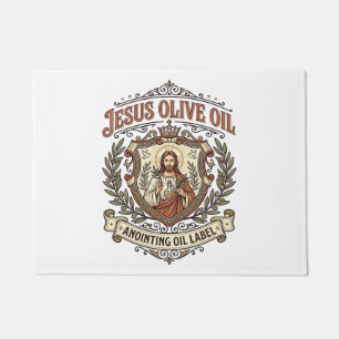 Jesus Olivenöl Salböl Etikett Jesus Olivenöl Fußmatte