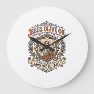 Jesus Olivenöl Salböl Etikett Jesus Olivenöl Große Wanduhr
