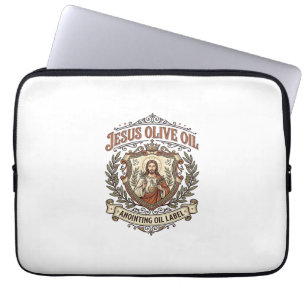 Jesus Olivenöl Salböl Etikett Jesus Olivenöl Laptopschutzhülle