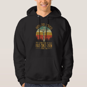 Jesus on Cross Scripture John 316 Christlich Hoodie