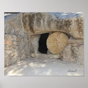 Jesus Open Tomb Israel Canvas Print Poster