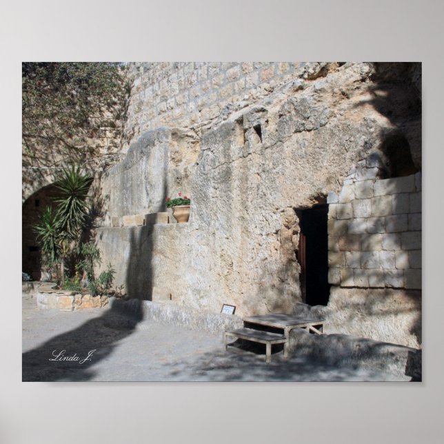 Jesus Open Tomb Israel Canvas Print Poster (Vorne)