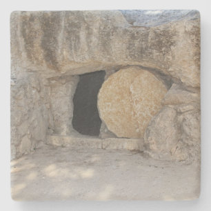 Jesus Open Tomb Square Untersetzer