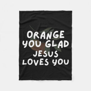 Jesus Orange Du Glücklich Jesus Liebt Christlichen Fleecedecke