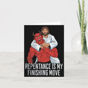 Jesus Ostern BJJ Wrestling MMA Fan Reue Karte
