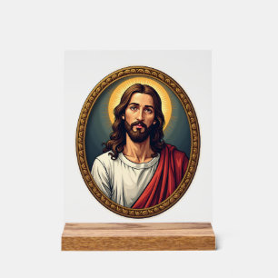 Jesus-Palm-Siegel Vintage Gravur Shirt 2 Acrylschild