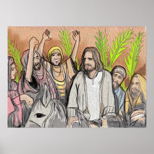 Jesus Palm Sonntag Poster (Vorne)