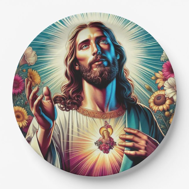 Jesus Papier Teller! Pappteller (Vorderseite)