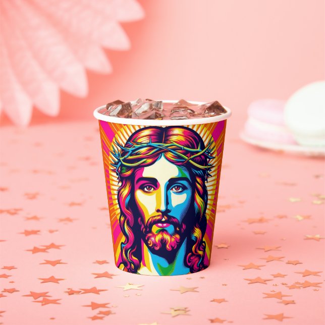 Jesus-Papierbecher. Pappbecher (Insitu)