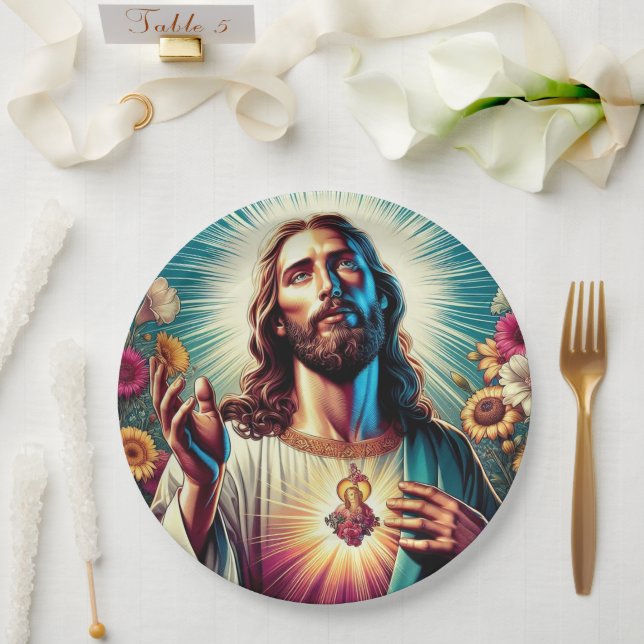 Jesus-Papierteller! Pappteller (Hochzeit)
