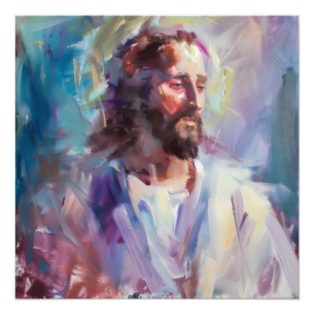 Jesus Pastel Impressionismus Fotodruck (Vorne)