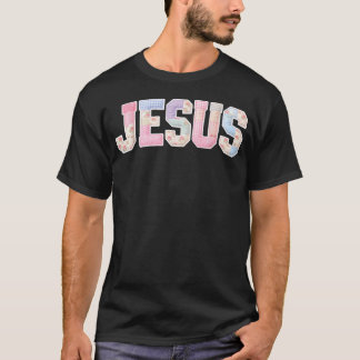 Jesus Patchwork-Blumenmuster Christlich Süß Cottag T-Shirt