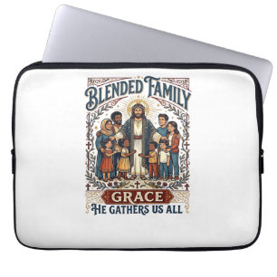 Jesus Patchworkfamilie Stieffamilie T-Shirt Christ Laptopschutzhülle
