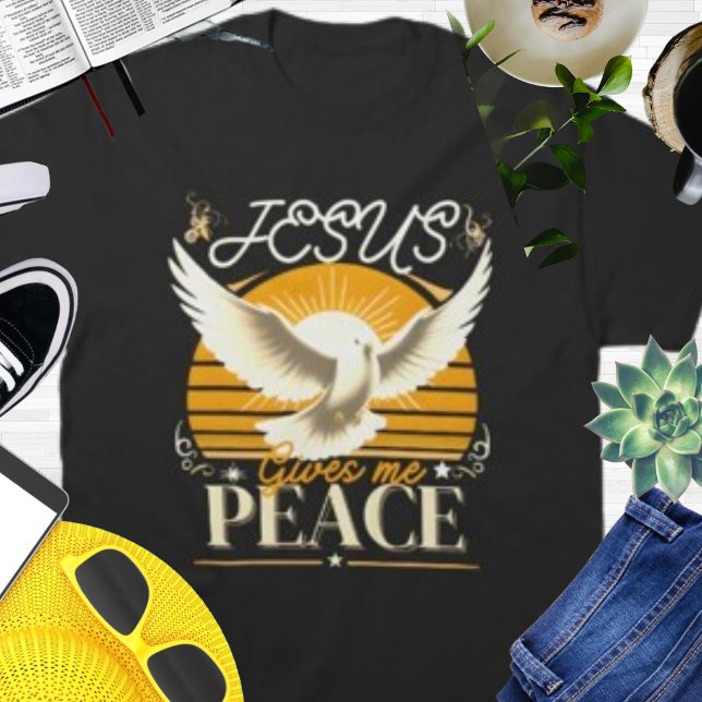 Jesus Peace Dove Descendants Design für Christlich T-Shirt (Von Creator hochgeladen)