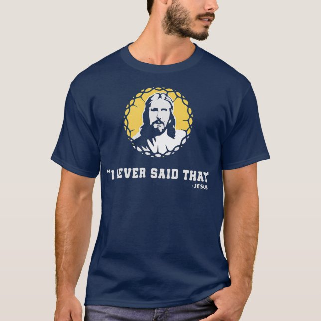 Jesus Peeking ich sah, dass Funny Christlich Meme T-Shirt (Vorderseite)