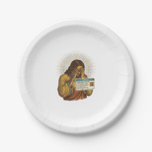 Jesus peinlich berührter Zehnjähriger Status Updat Pappteller