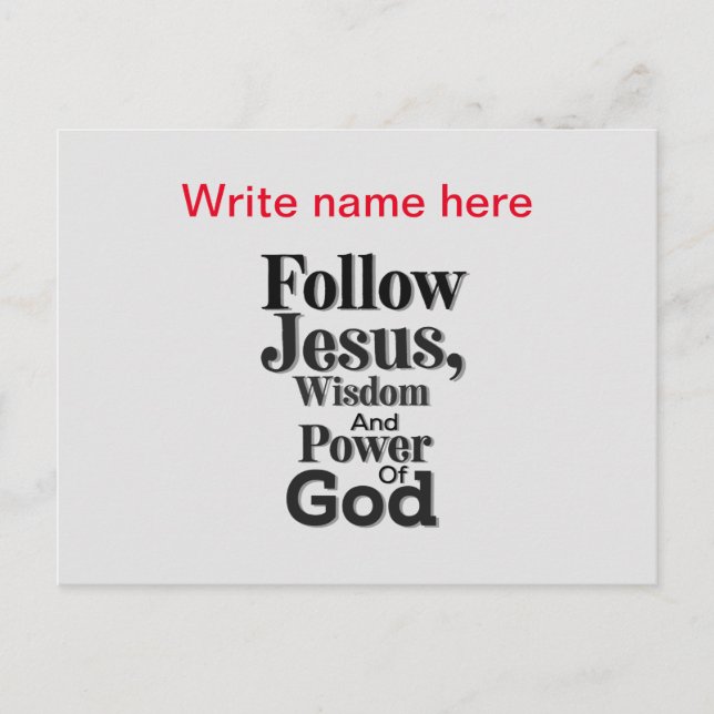 Jesus Personalisiert Postcard folgen Postkarte (Vorderseite)