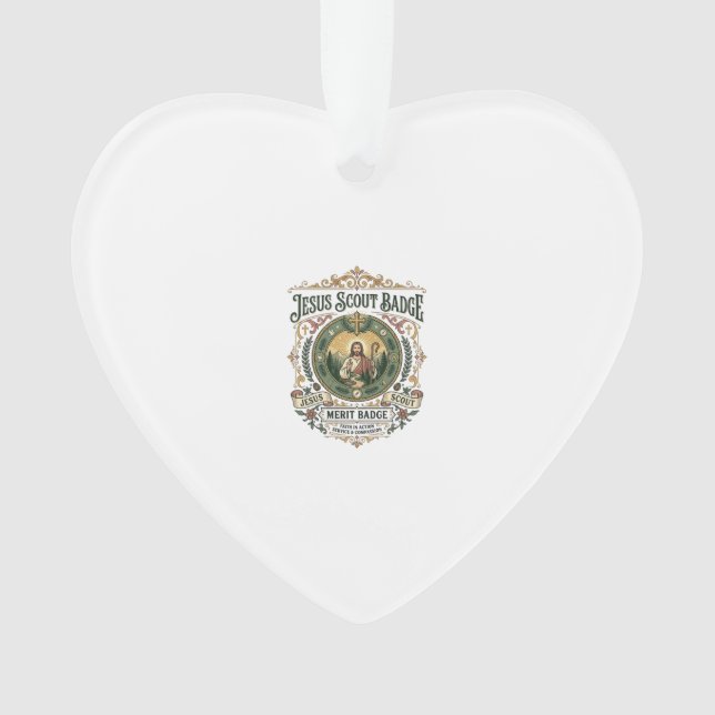 Jesus Pfadfinder Abzeichen Verdienst Abzeichen Jes Ornament (Vorderseite)