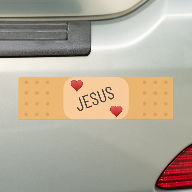 Jesus Pflaster / Bandaid, Jesus heilt Wunden Autoaufkleber (Von Creator hochgeladen)