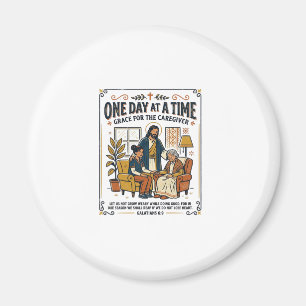 Jesus Pflege alter Eltern Grafik T-Shirt Christi Magnet