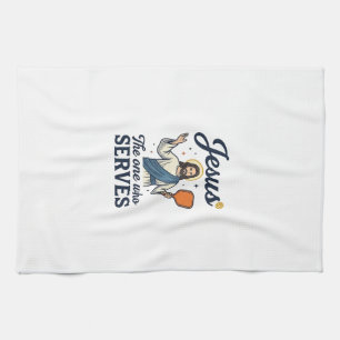 Jesus Pickleball Der, der Serviert T-Shirt Geschirrtuch