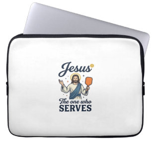Jesus Pickleball Derjenige, der serviert Hemd Laptopschutzhülle