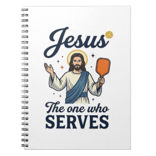 Jesus Pickleball Derjenige, der serviert Hemd Notizblock
