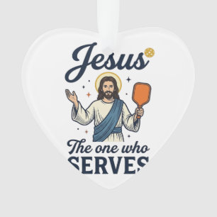 Jesus Pickleball Derjenige, der serviert Hemd Ornament
