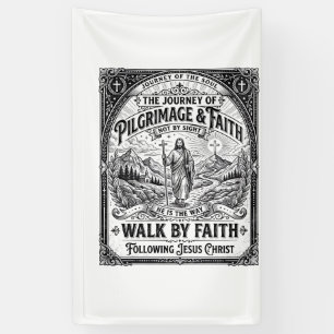 Jesus Pilgerreise Camino Heilige Reise Banner
