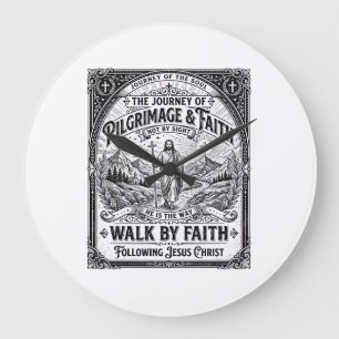 Jesus Pilgerreise Camino Heilige Reise Große Wanduhr