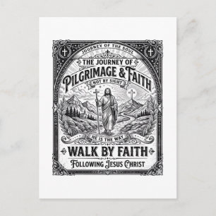 Jesus Pilgerreise Camino Heilige Reise Postkarte