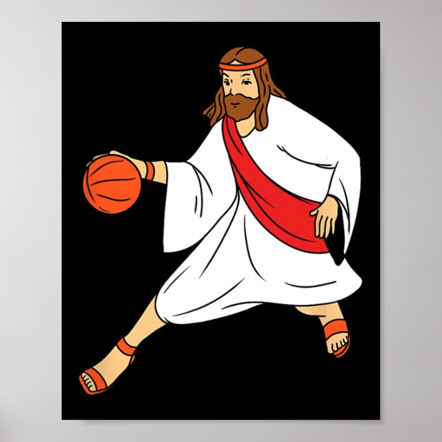 Jesus Playing Basketball 1 Poster (Vorne)