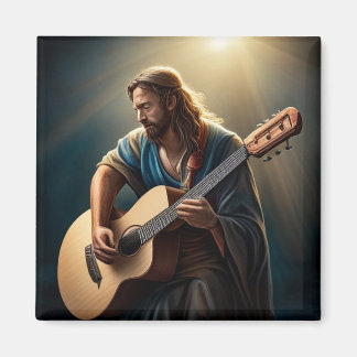 Jesus Playing Gitarre Magnet