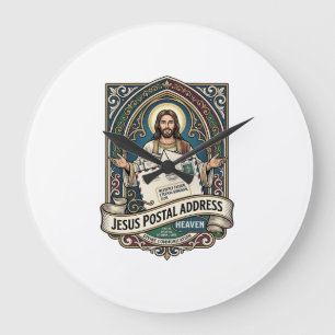 Jesus Postanschrift Himmel Jesus Postanschrift H Große Wanduhr