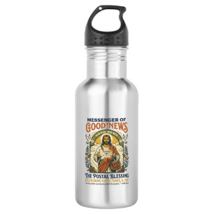 Jesus Postbote Lieferung Shirt Glaube Basiertes De Edelstahlflasche