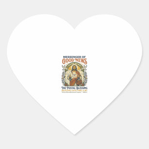 Jesus Postbote Lieferung Shirt Glaube Basiertes De Herz-Aufkleber