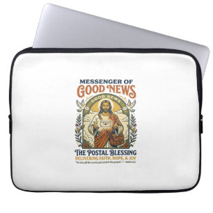 Jesus Postbote Lieferung Shirt Glaube Basiertes De Laptopschutzhülle