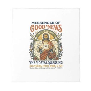 Jesus Postbote Lieferung Shirt Glaube Basiertes De Notizblock