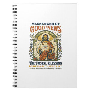Jesus Postbote Lieferung Shirt Glaube Basiertes De Notizblock