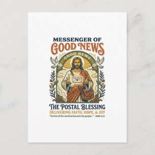 Jesus Postbote Lieferung Shirt Glaube Basiertes De Postkarte