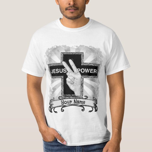 Jesus Power christlicher T - Shirt (Vorderseite)