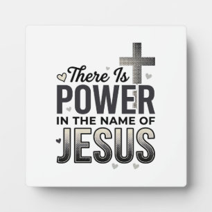 Jesus Power Religiöses Vintage-Typografie-Shirt Fotoplatte
